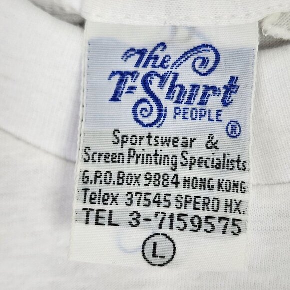 Hong Kong White Single Stitch Vintage T-Shirt, Men's Smalll - Picture 4 of 7